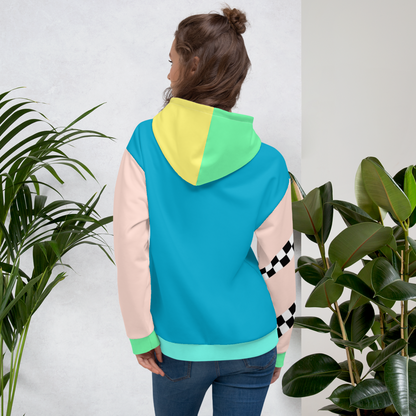 Color Block Pastel Hoodie Asymmetric Rainbow Unisex Fit | Aesthetic Kawaii Skater Apparel