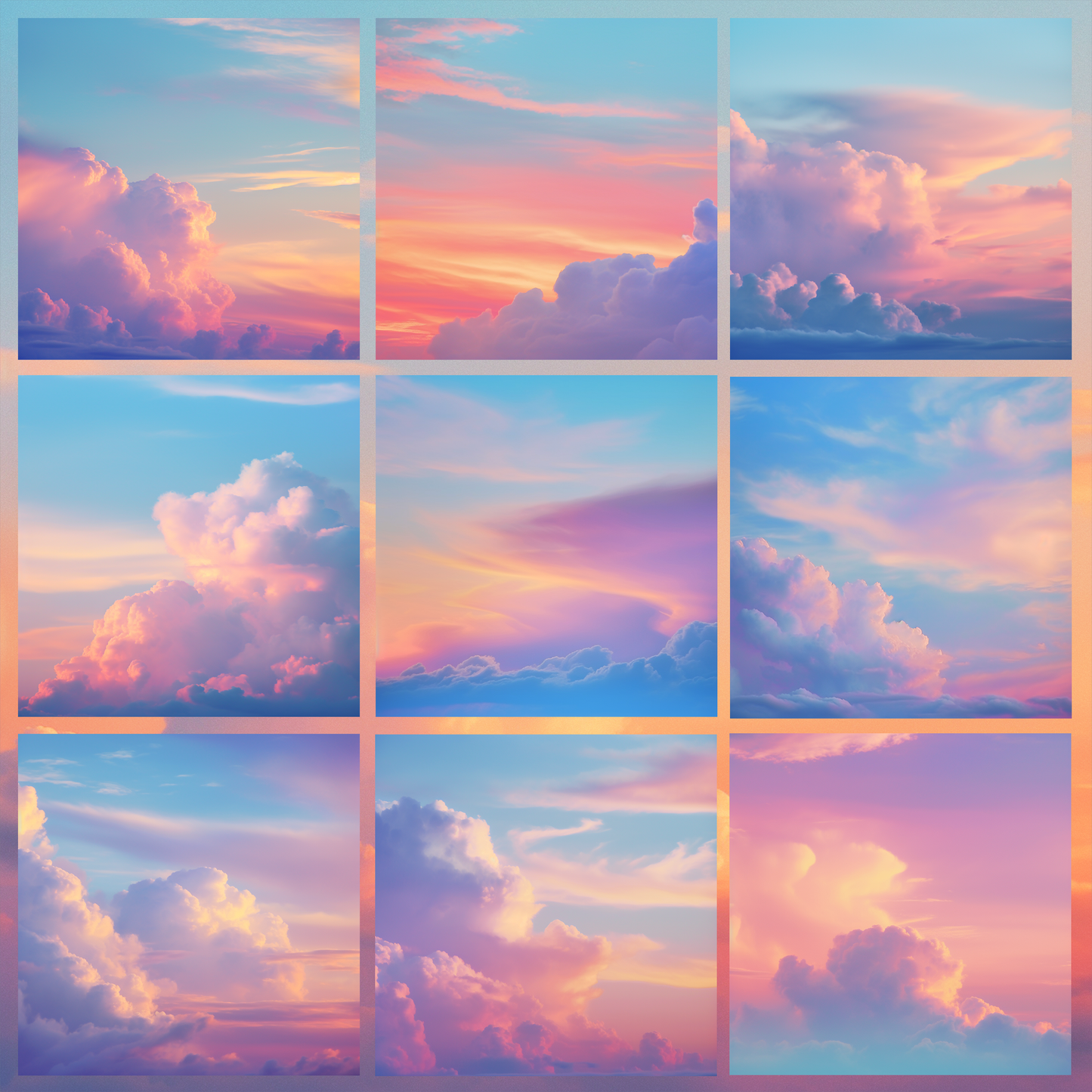 Dreamy Cloud Pack, Dreamcore Vaporwave Aesthetic Pastel Y2K Kawaii - Instant Download Printables