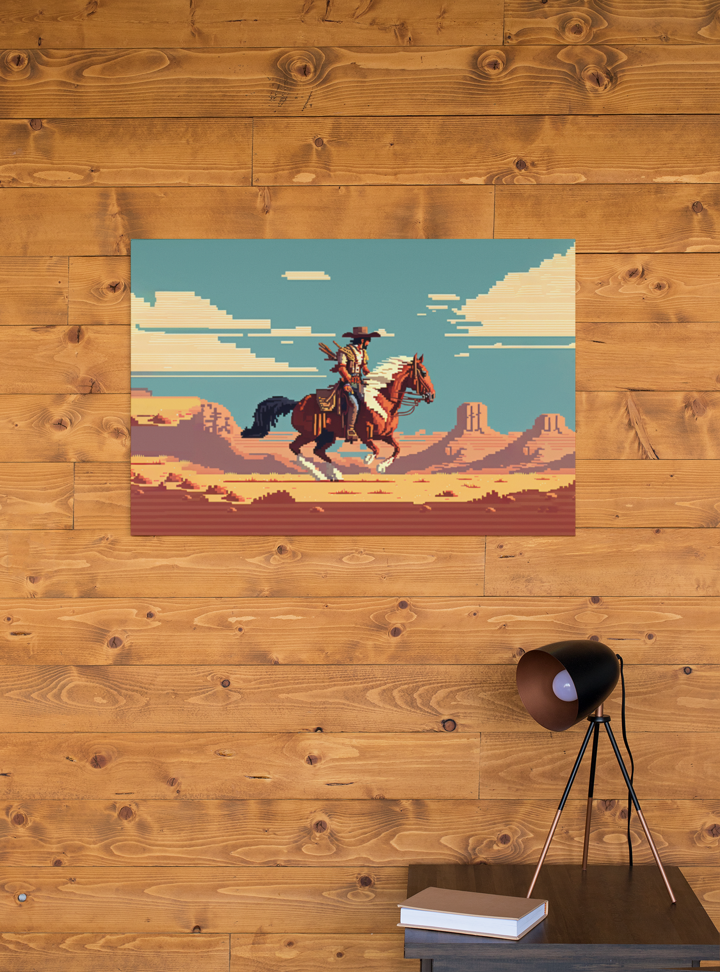 Western Cowboy Poster Matte Art Print | Aesthetic Texas Rodeo Western Gamer Decor