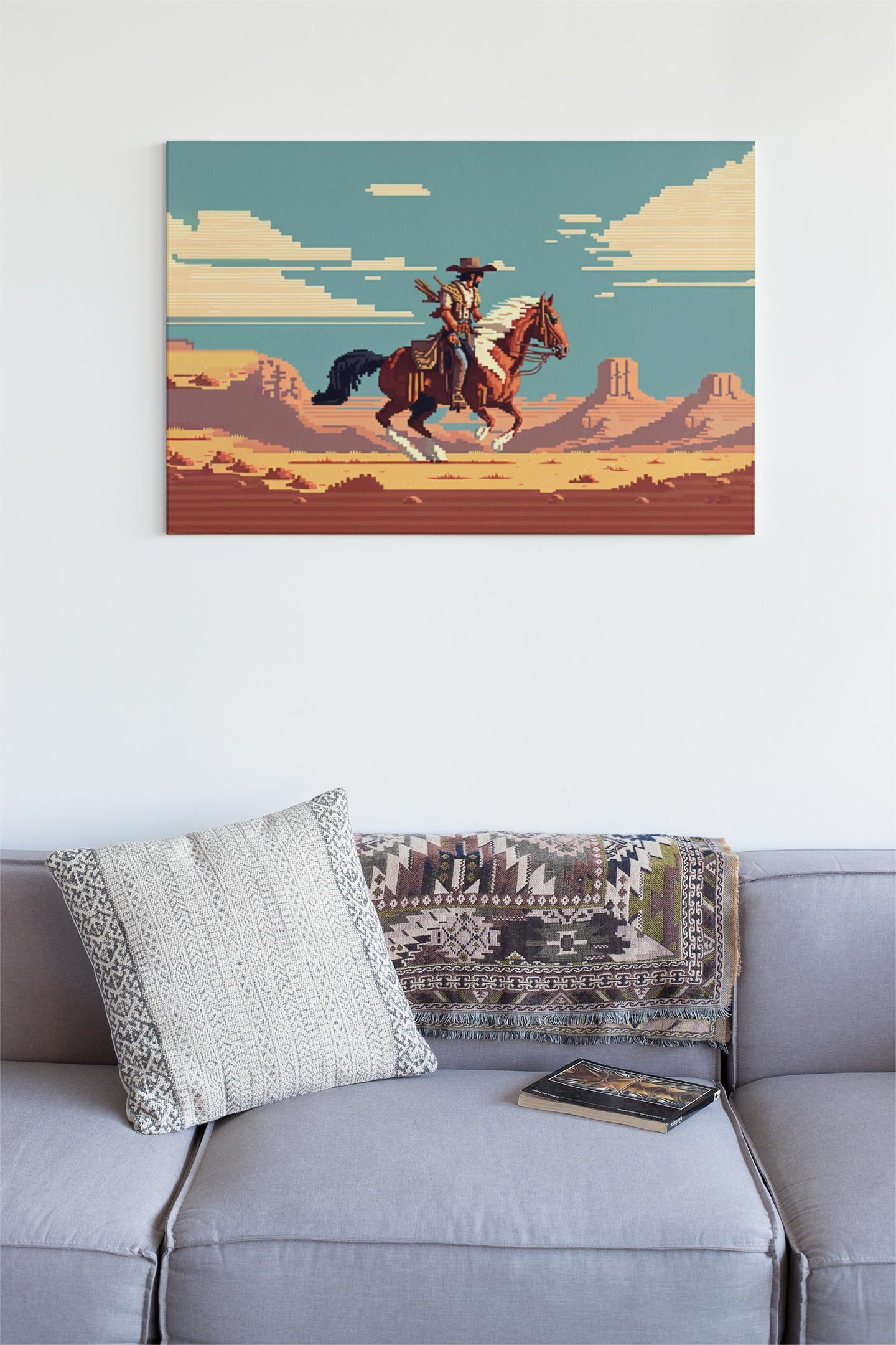 Western Cowboy Poster Matte Art Print | Aesthetic Texas Rodeo Western Gamer Decor