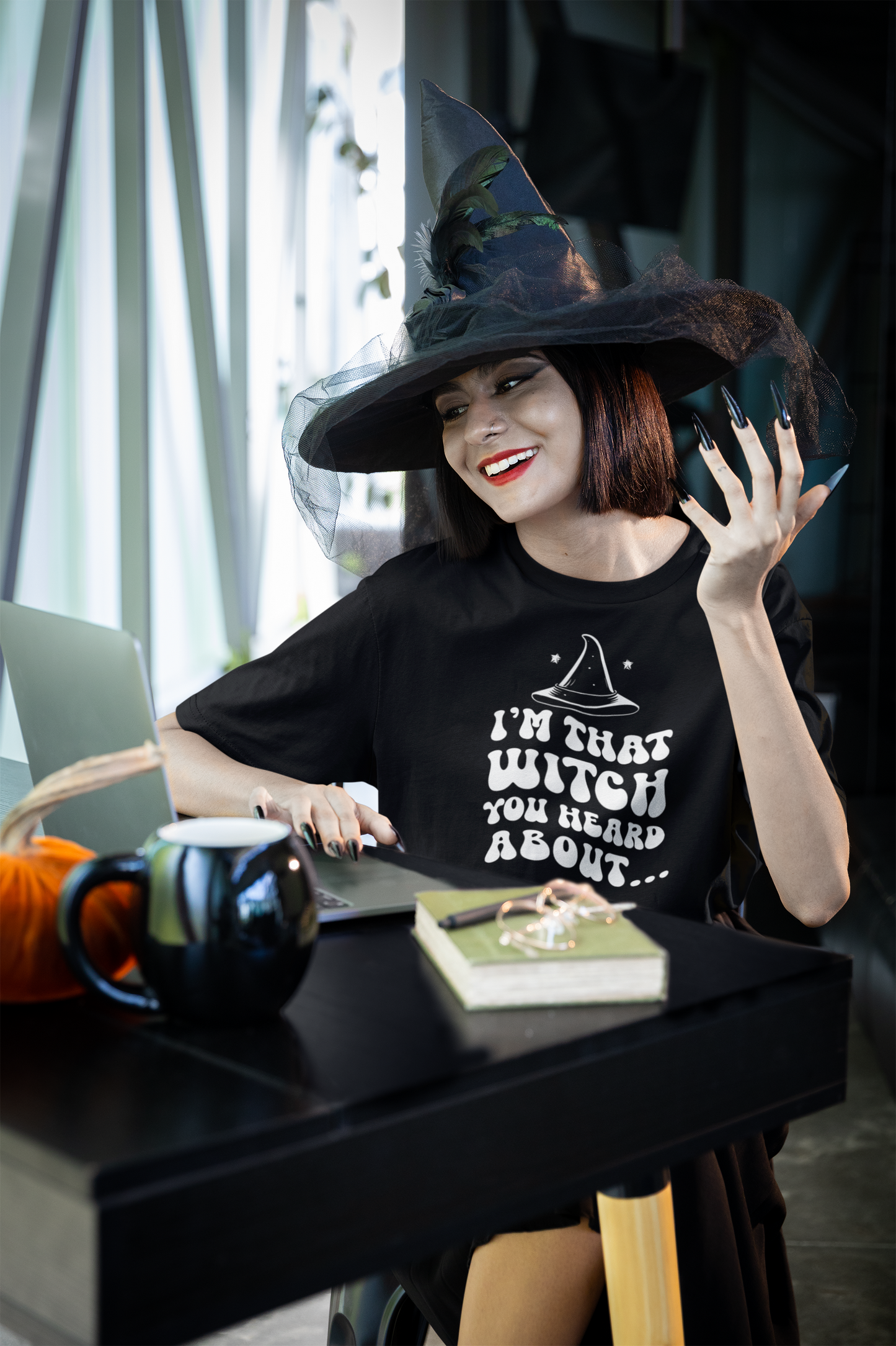 I'm That Witch You Heard About Tee | Funny Halloween Shirt | Spooky Occult Unisex T-Shirt