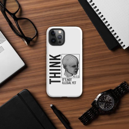 THINK It's Not Illegal Yet iPhone Tough Case | Vaporwave Cyberpunk Aesthetic | iPhone 15 Pro Max