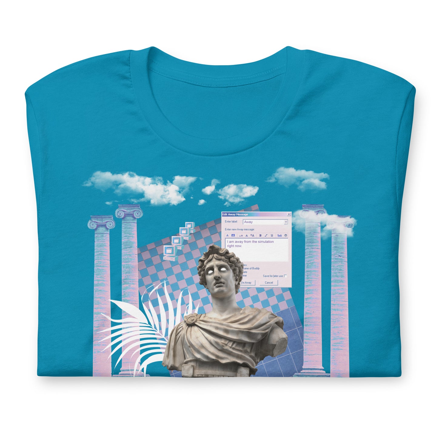 Vaporwave Away From Simulation Shirt - Aesthetic Webcore Windows 98 AOL Tee