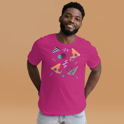 Pizza 80s Memphis Geometric Pop Art Unisex T-shirt