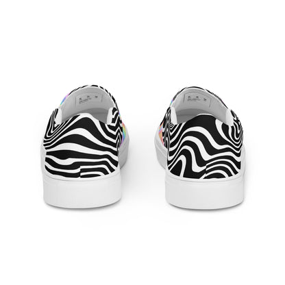 Trippy RGB Melt Women’s Slip-On Canvas Shoes