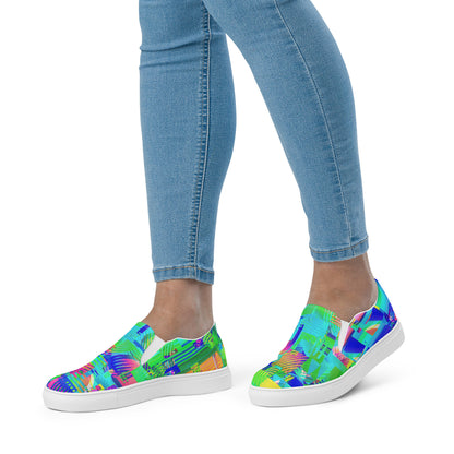 Skating Rink Fever Dream Shoes - Women’s Slip-On Canvas Footwear