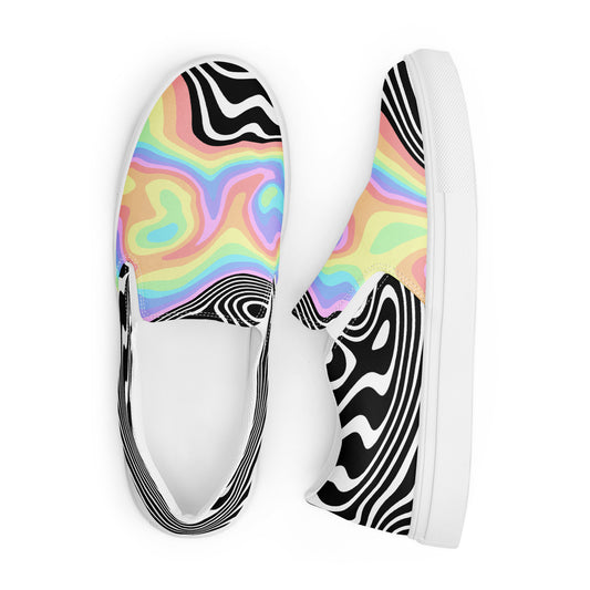 Trippy RGB Melt Women’s Slip-On Canvas Shoes