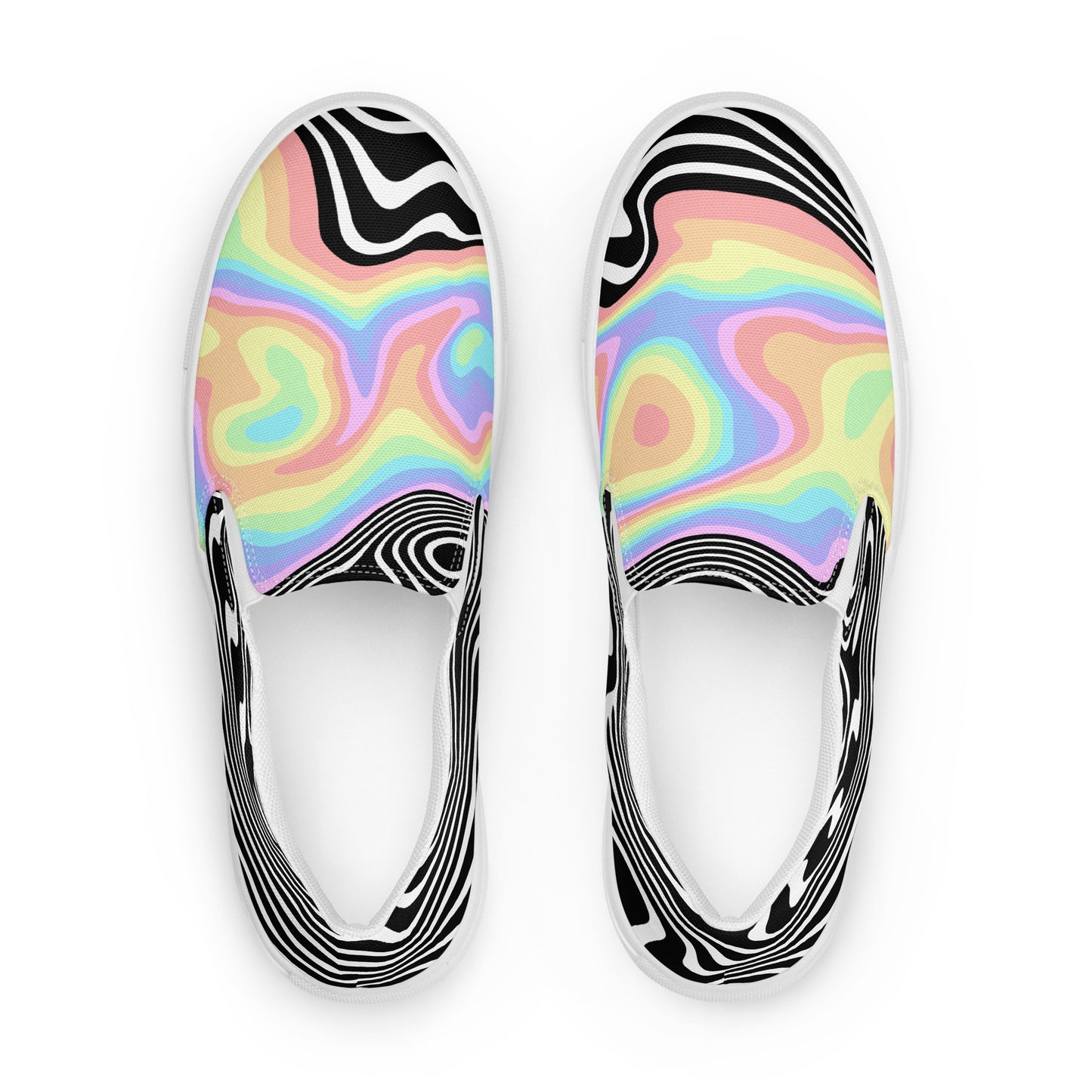 Trippy RGB Melt Women’s Slip-On Canvas Shoes