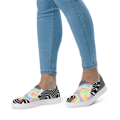 Trippy RGB Melt Women’s Slip-On Canvas Shoes