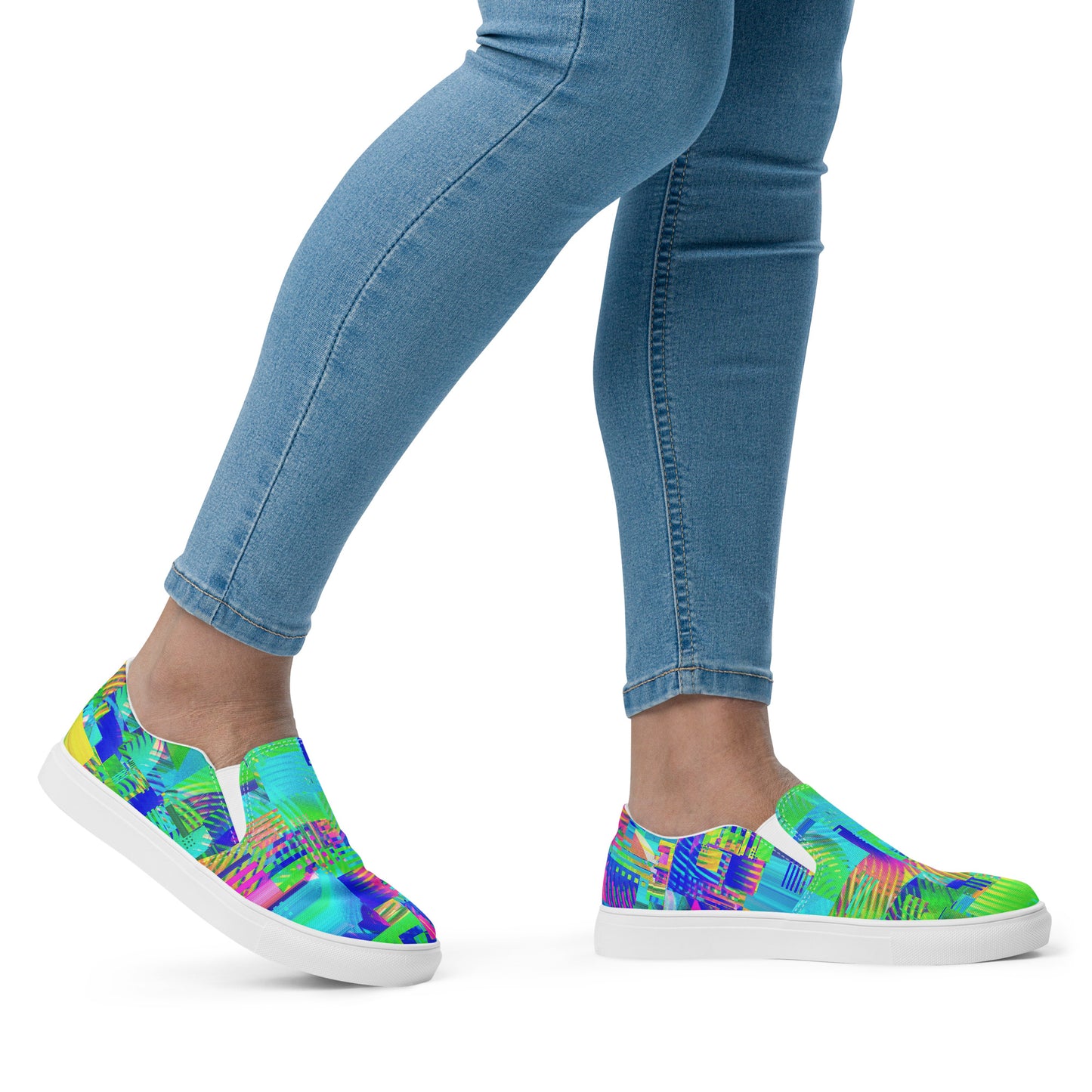 Skating Rink Fever Dream Shoes - Women’s Slip-On Canvas Footwear