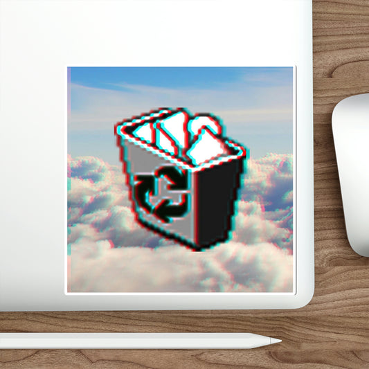 Trashwave Recycle Bin Sticker | Vaporwave Aesthetic Windows 95 98 Cloud 2x2-6x6 inches