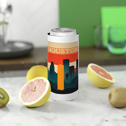 Retro HTX Koozie | Houston Skyline | Slim 12oz Cans