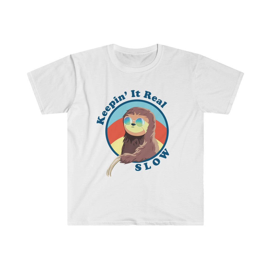 Keepin' It Real Slow Sloth Unisex T-Shirt - Gildan