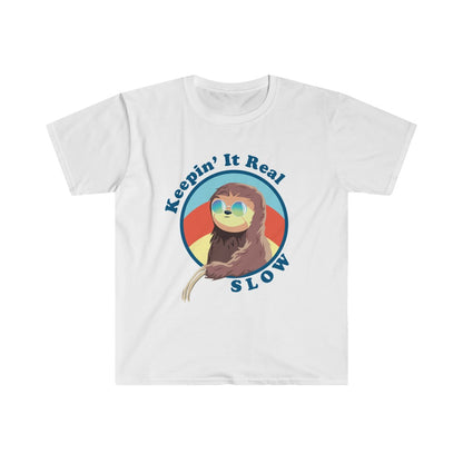 Keepin' It Real Slow Sloth Unisex T-Shirt - Gildan