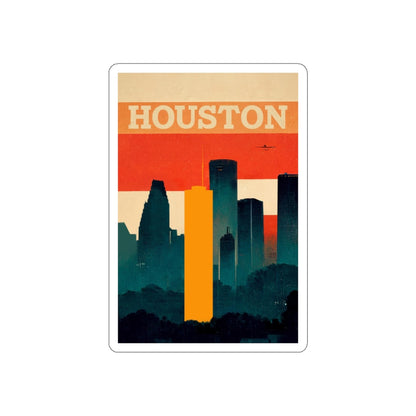 Retro Houston Skyline Sticker Vinyl | 2x2" - 6x6"