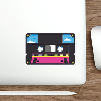 Blue Sky Cloud Cassette Tape Sticker | Vaporwave Lofi Y2K Aesthetic Kawaii 2x2-6x6 inches