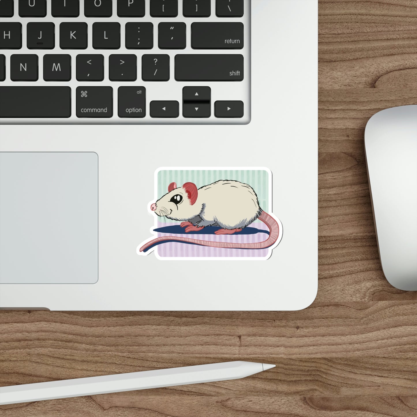 Cute Cartoon Rat Sticker | Rattie Lover Fancy Dumbo Rat 2x2-6x6inches