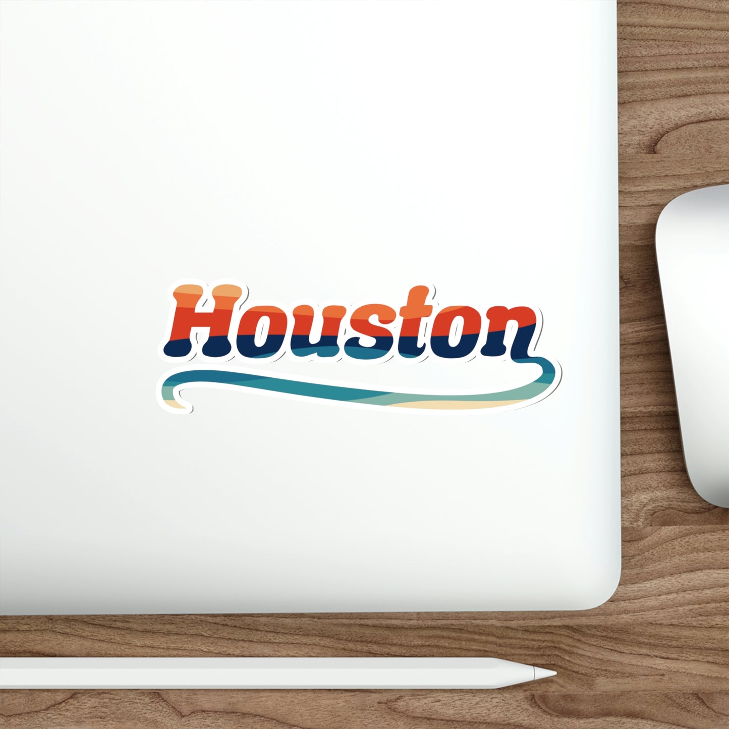 Houston Retro 70's Minimal Sticker | HTX Htown Vinyl Waterproof 2x2-6x6