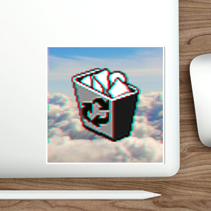 Trashwave Recycle Bin Sticker | Vaporwave Aesthetic Windows 95 98 Cloud 2x2-6x6 inches