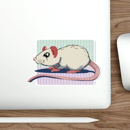 Cute Cartoon Rat Sticker | Rattie Lover Fancy Dumbo Rat 2x2-6x6inches