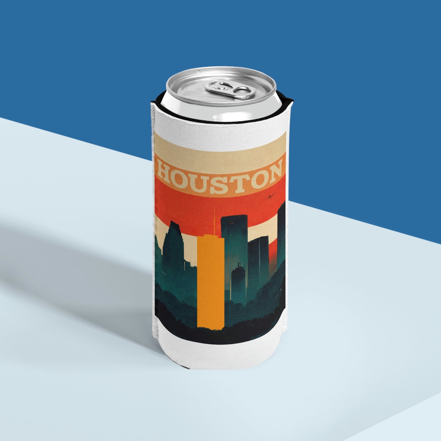 Retro HTX Koozie | Houston Skyline | Slim 12oz Cans