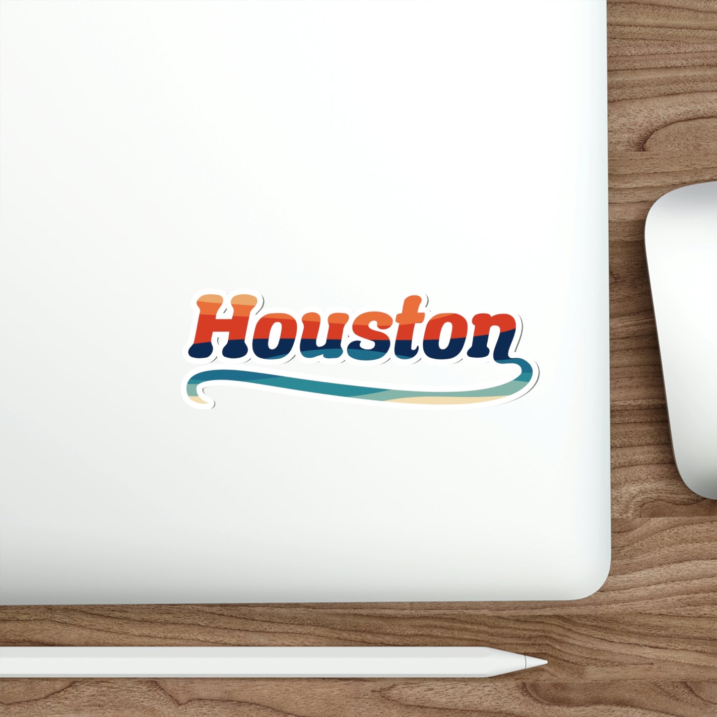 Houston Retro 70's Minimal Sticker | HTX Htown Vinyl Waterproof 2x2-6x6