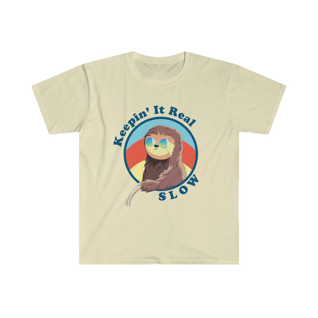 Keepin' It Real Slow Sloth Unisex T-Shirt - Gildan