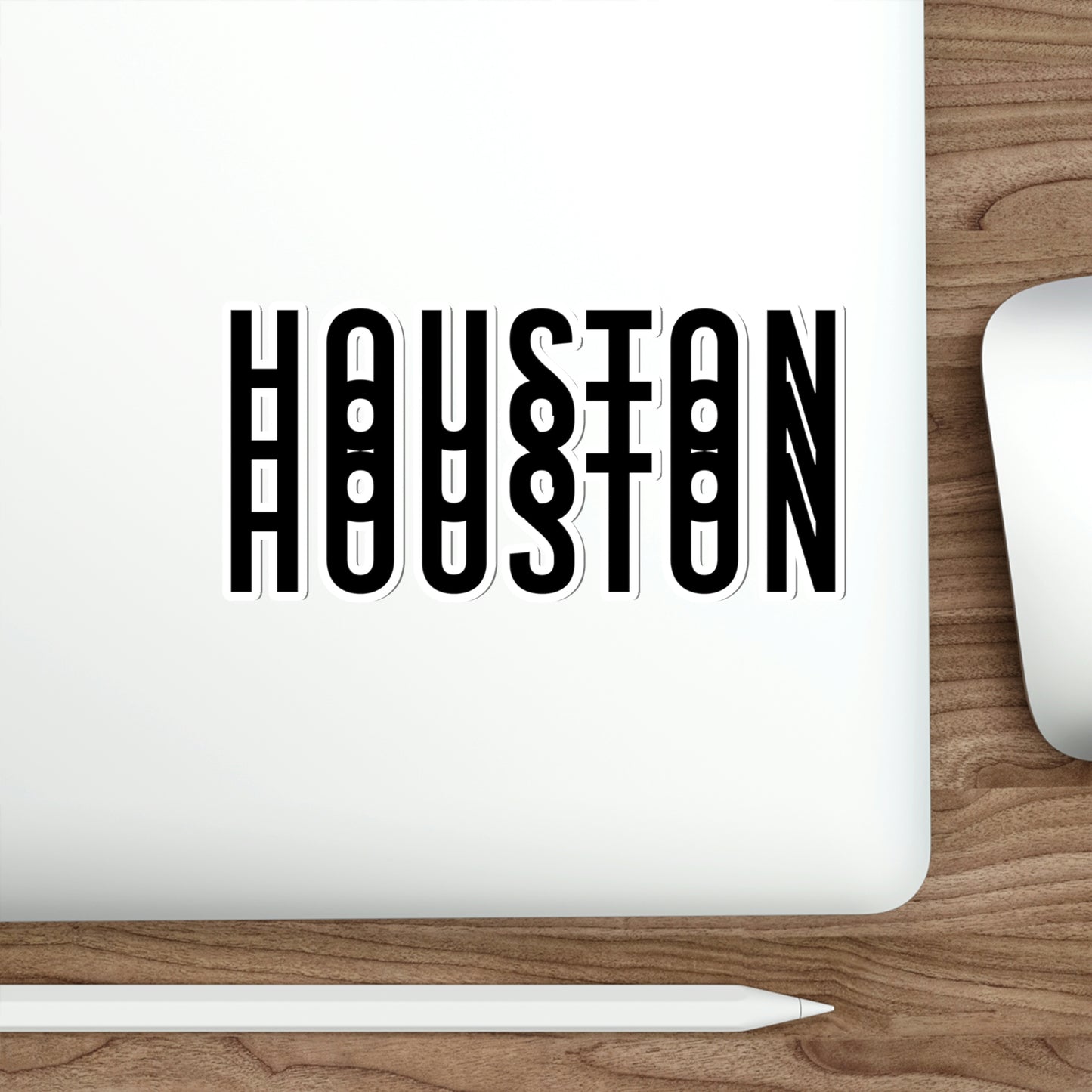 HOUSTON Type Minimal Sticker | HTX Htown Vinyl Waterproof 2x2-6x6