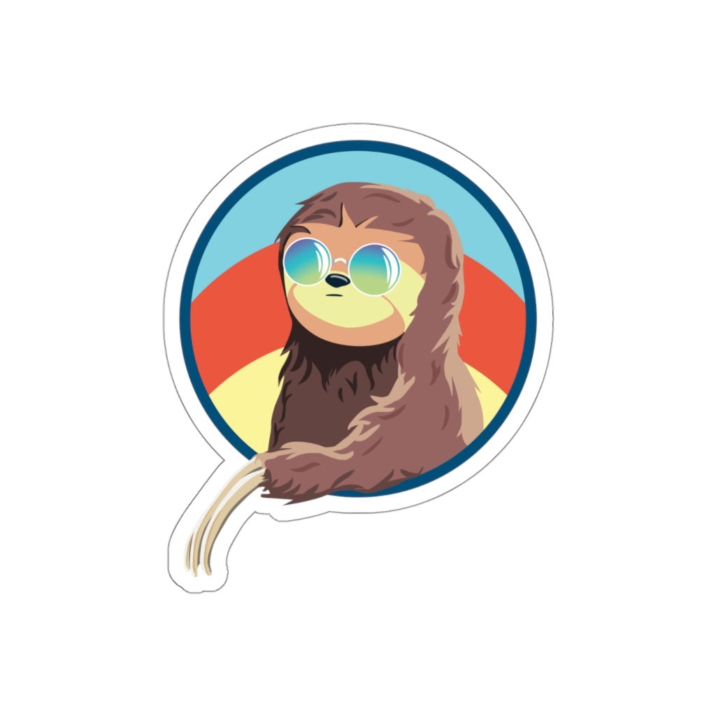 Cool Sloth Sunglasses Sticker Vinyl | 2x2" - 6x6"