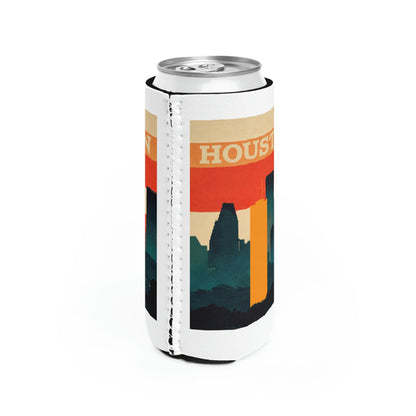 Retro HTX Koozie | Houston Skyline | Slim 12oz Cans