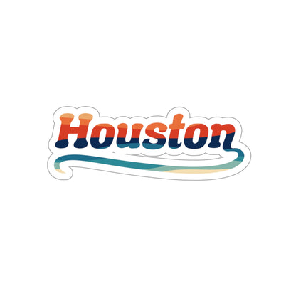 Houston Retro 70's Minimal Sticker | HTX Htown Vinyl Waterproof 2x2-6x6