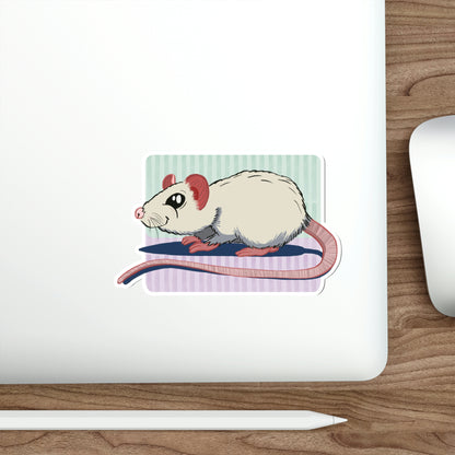 Cute Cartoon Rat Sticker | Rattie Lover Fancy Dumbo Rat 2x2-6x6inches