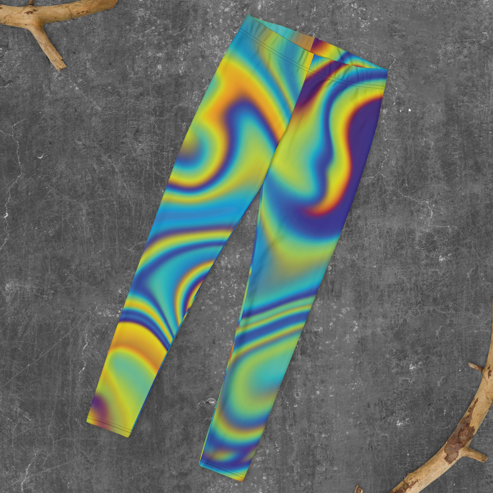 Colorful Trippy Marble Leggings | Abstract Oil Spill Color Splash Psychedelic Art Yoga Pants