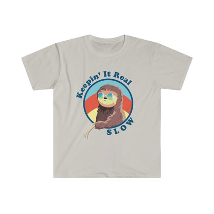 Keepin' It Real Slow Sloth Unisex T-Shirt - Gildan