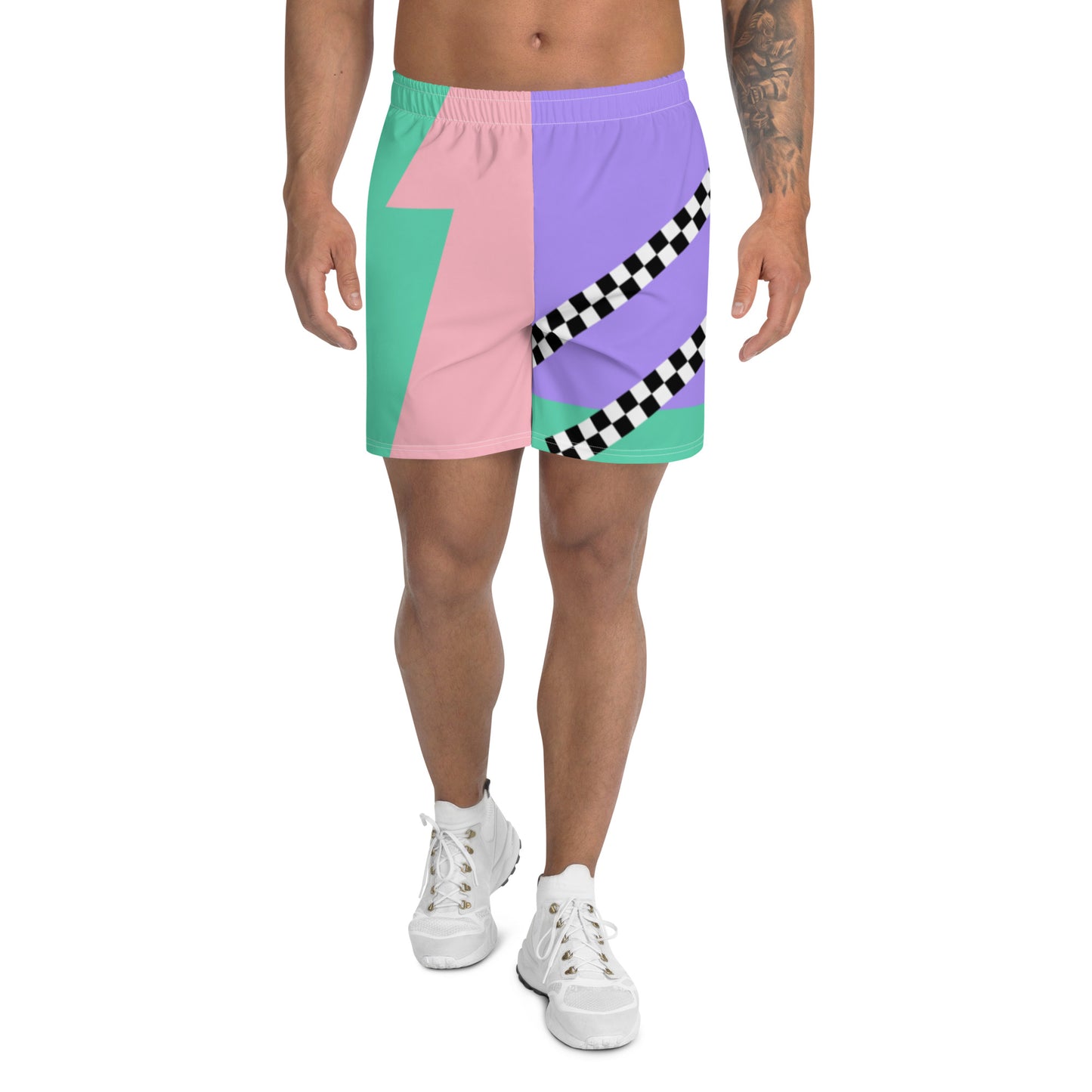 Color Block Long Shorts | Aesthetic Checkerboard XS-3XL