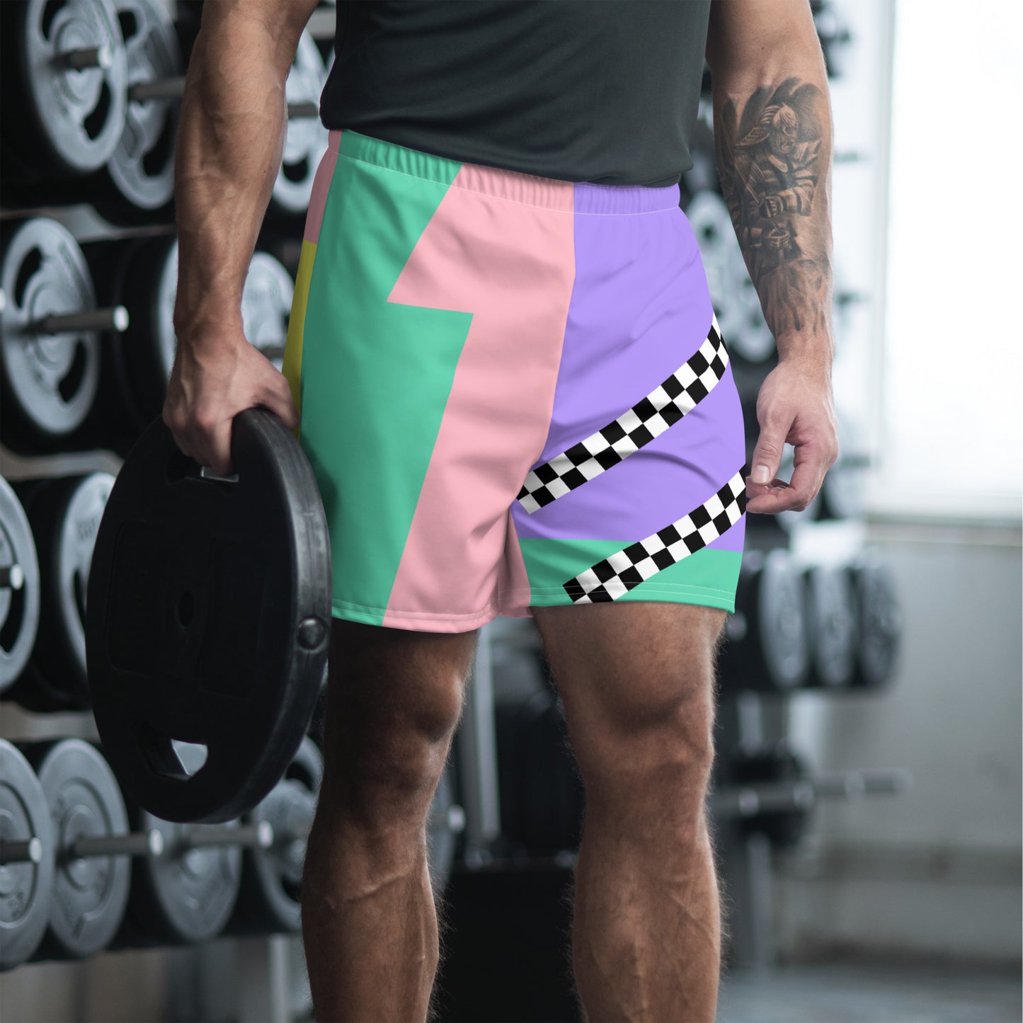 Color Block Long Shorts | Aesthetic Checkerboard XS-3XL