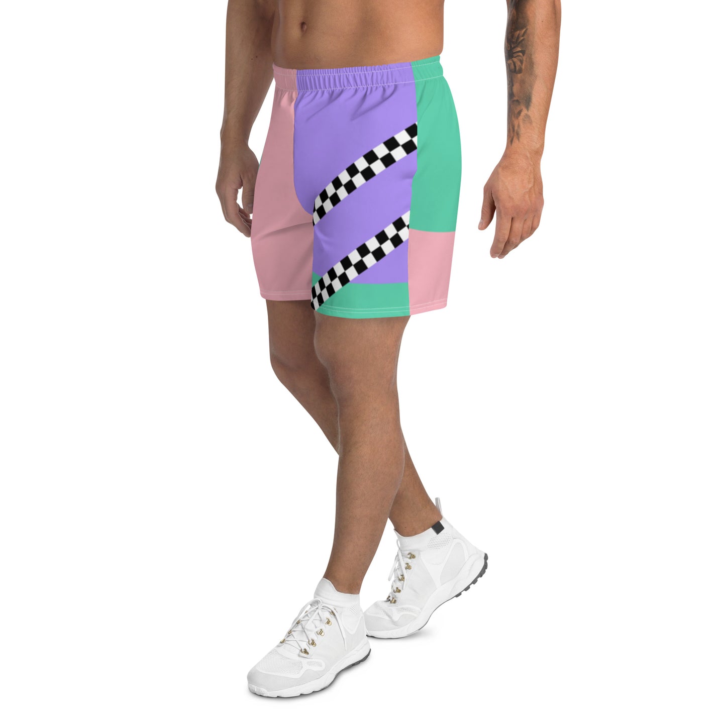 Color Block Long Shorts | Aesthetic Checkerboard XS-3XL