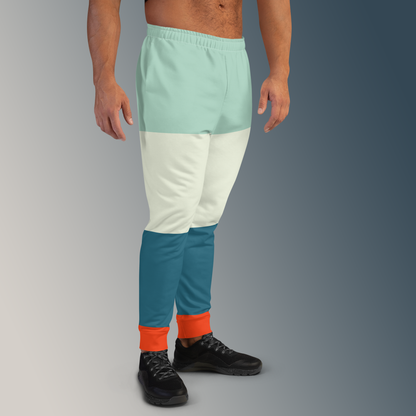 70's Color Block Men's Joggers with Pockets | Comfy Sweatpants Pajamas Lounging XS-3XL