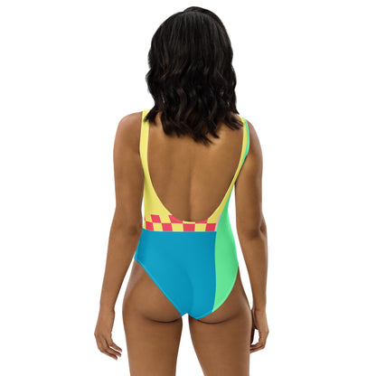 Color Block Swimsuit | One Piece Womens Swimwear | XS-3XL