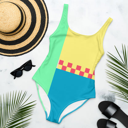 Color Block Swimsuit | One Piece Womens Swimwear | XS-3XL