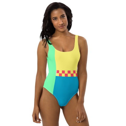 Color Block Swimsuit | One Piece Womens Swimwear | XS-3XL