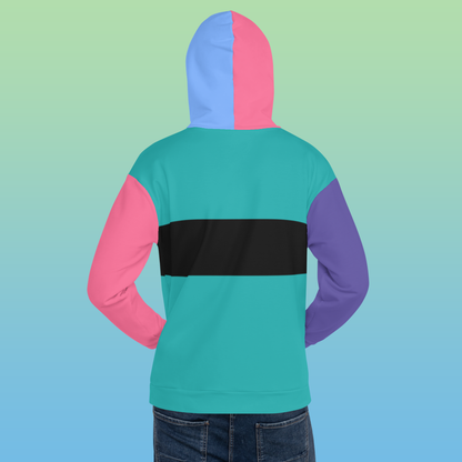 90's Color Block Hoodie | Retro Vintage Sweatshirt