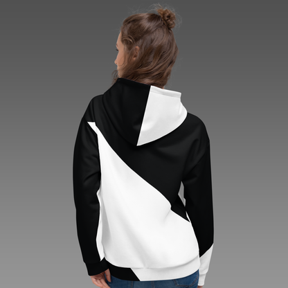 Black & White Eye Hoodie | Asymmetrical Anime Comic Aesthetic Kawaii Unisex Sweatshirt XS-3XL