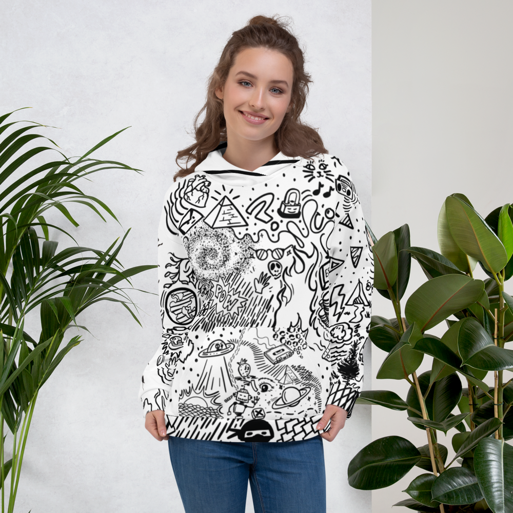 Cartoon Sharpie Hoodie | Unique Aesthetic Apparel