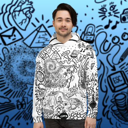 Cartoon Sharpie Hoodie | Unique Aesthetic Apparel