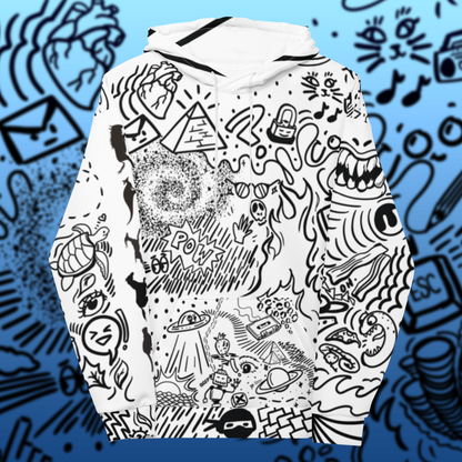 Cartoon Sharpie Hoodie | Unique Aesthetic Apparel