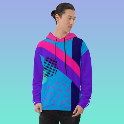 Color Block - Memphis Hoodie | Asymmetric 80s Apparel