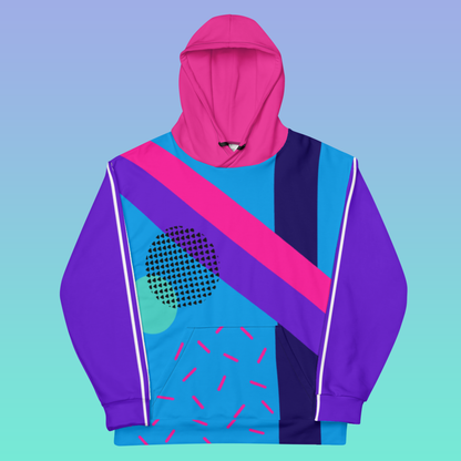 Color Block - Memphis Hoodie | Asymmetric 80s Apparel