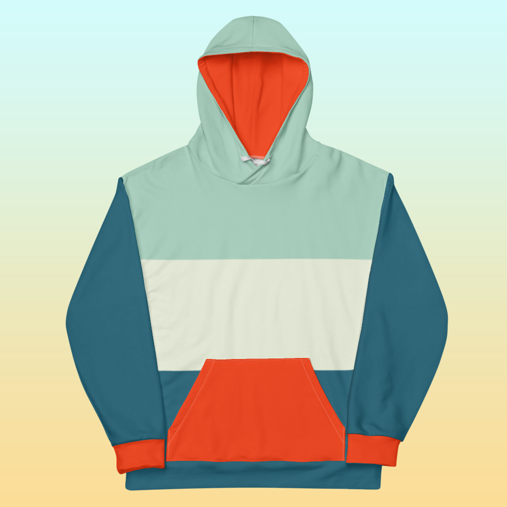 70's Color Block Hoodie | Unique Apparel