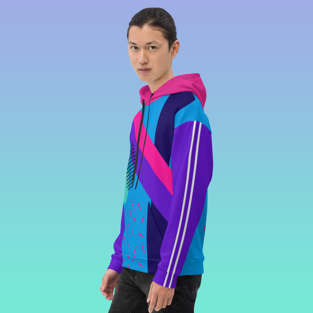 Color Block - Memphis Hoodie | Asymmetric 80s Apparel